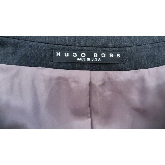 NEW! HUGO BOSS Super 100 Sport Coat Suit Jacket 100% Virgin Wool Gray SZ 42R - Picture 5 of 8